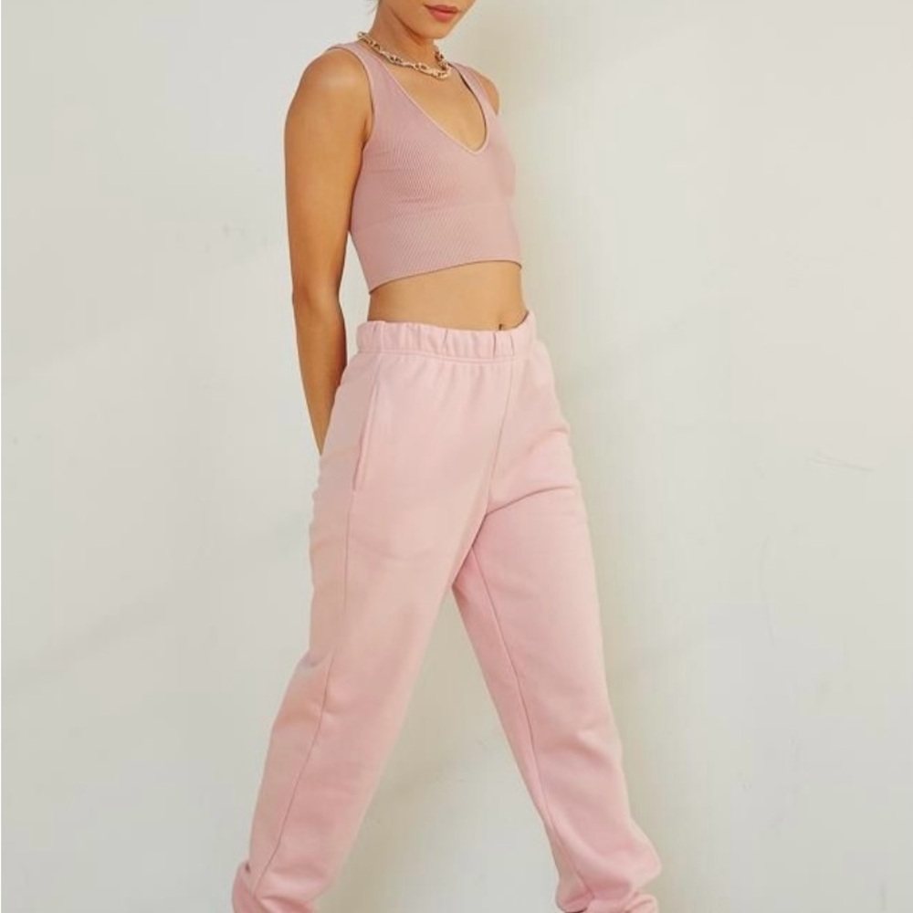 Blush Pink Women's Jogger Pants
